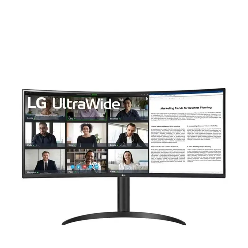 مانیتور خمیده 34 اینچی ال جی مدل 34WR55QK-B -01