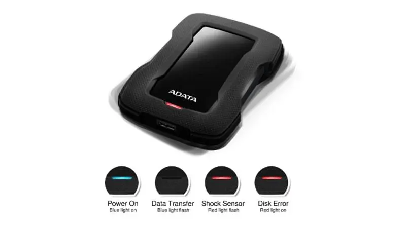 اعلام بدسکتور هارد اکسترنال Adata HDD HD330