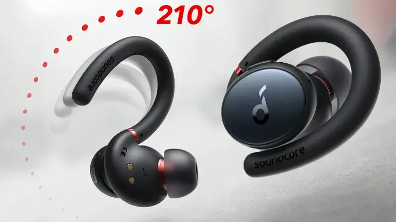 چرخش 210 درجه هندزفری انکر SoundCore Sport X10