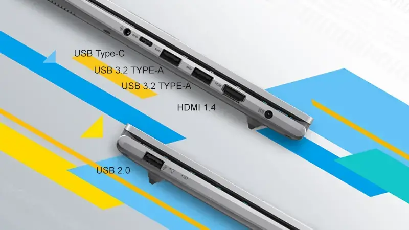 پورت های لپتاپ ایسوس مدل X1504VA-NJ602