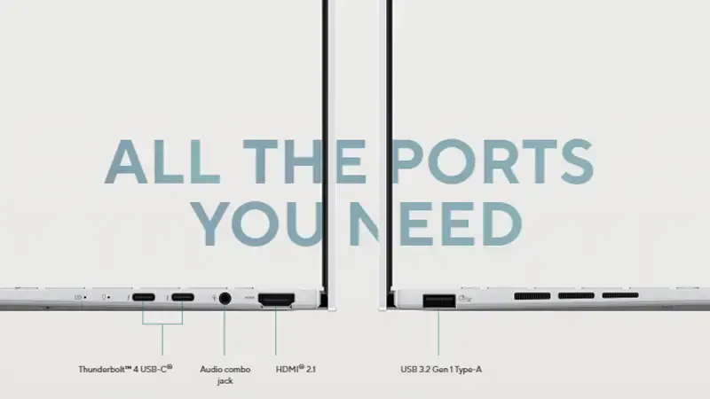 پورت های لپ تاپ ایسوس مدل UX3405MA