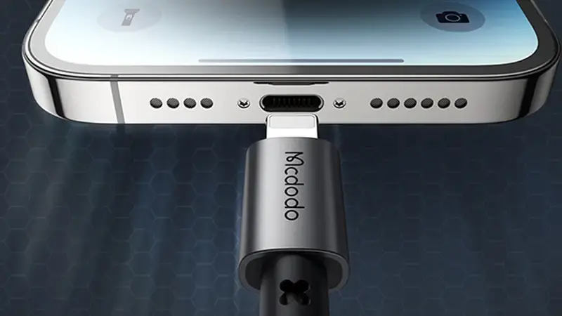 اتصال کابل شارژ Type-C To Lightning CA-2850 mcdodo به گوشی