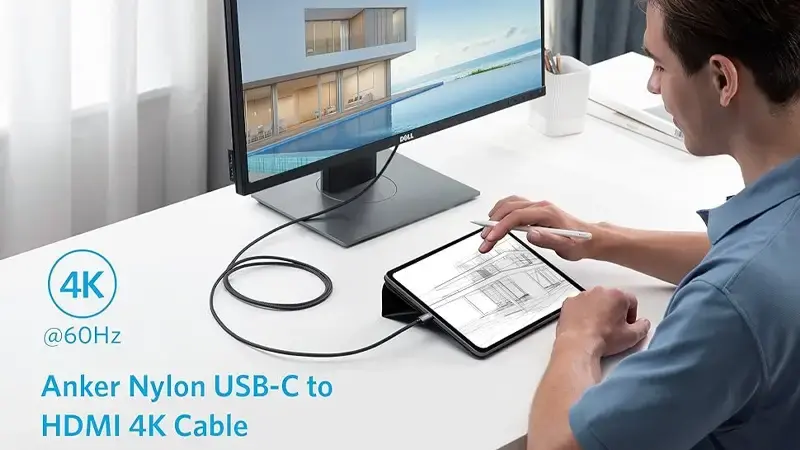 Anker Nylon USB-C to HDMI 4K Cable-A8730