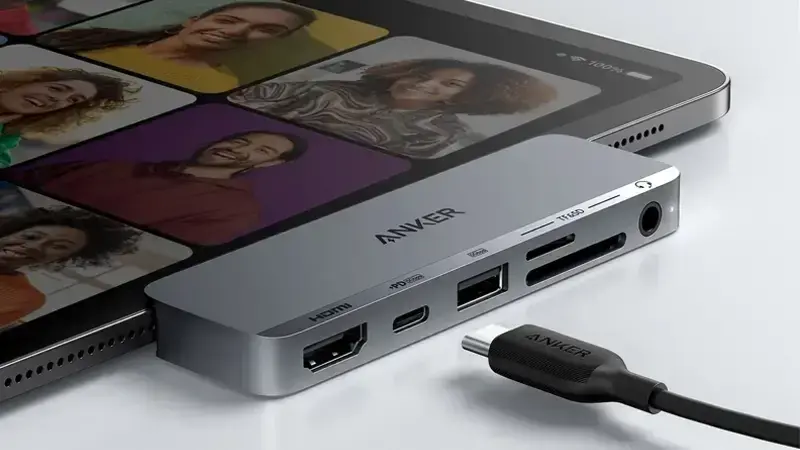 هاب 6 پورت انکر مدل Anker 541 USB-C Hub-A8363