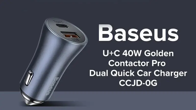 Baseus Golden Contactor Pro Dual Quick Car Charger U+C 40W