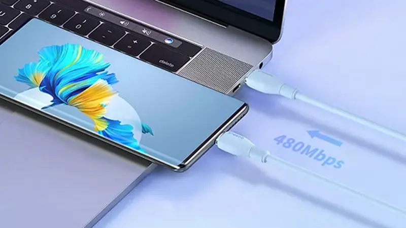 سرعت انتقال داده کابل بیسوس  Gentle To The Touch Pudding USB-C To USB-C