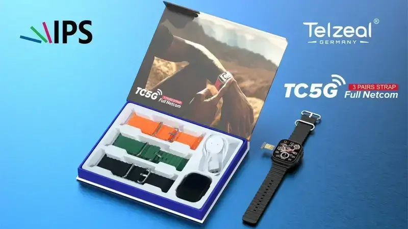 Telzeal TC5G Smart Watch With Dual Camera and Sim Card Support