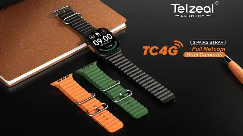 Telzeal TC4G Smart Watch With Dual Camera and Sim Card Support