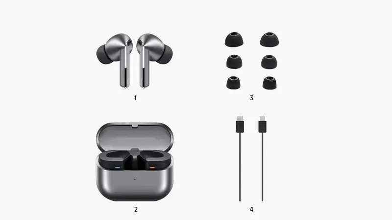 اقلام همراه هدفون بی‌سیم Galaxy Buds 3 Pro