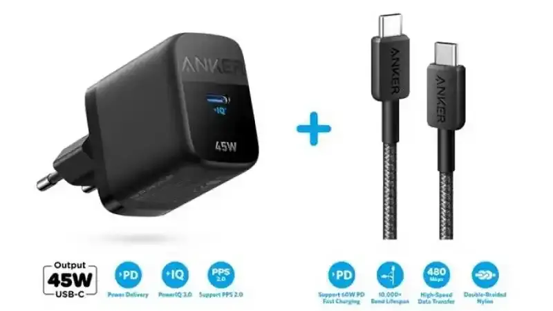 شارژر انکر مدل Anker 313 Charger A2643 45W