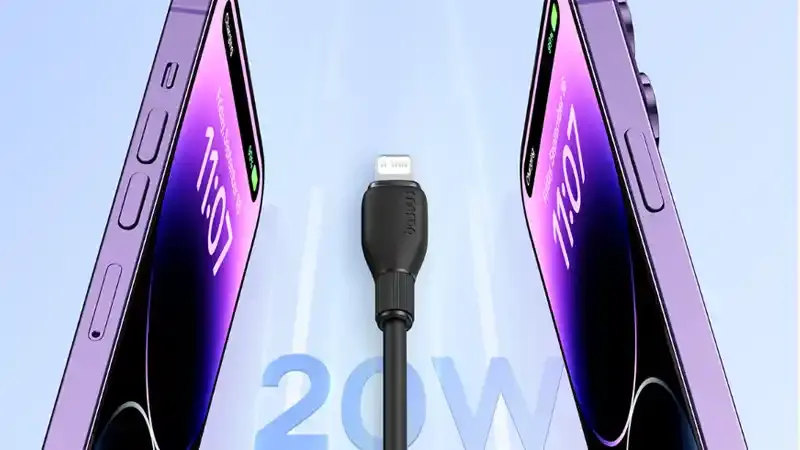 توان 20 وات کابل باسئوس Pudding Series Fast Charging C To ip