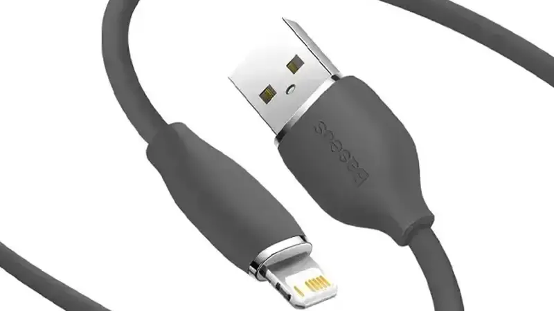 مشخصات کابل شارژ USB to iP باسئوس مدل Pudding Series با طول 2متر 2.4 آمپر