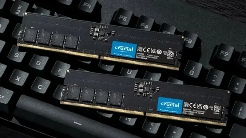 رم دسکتاپ کروشیال مدل DDR5 4800Mhz UDIMM CL40 16GB