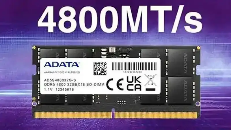 مشخصات رم لپ تاپ ای دیتا مدل DDR5 4800MHz S SO-DIMM ظرفیت 16 گیگابایت