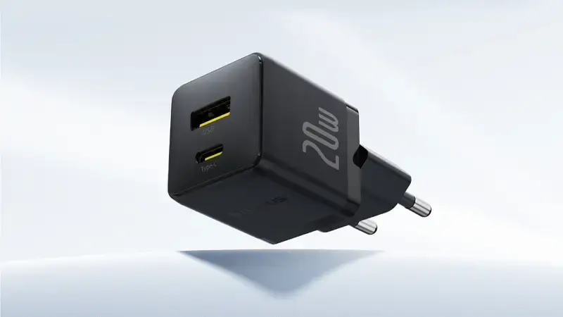 طراحی شارژر دیواری باسئوس مدل palm fast charger C+U
