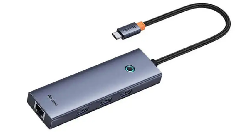 هاب 4 پورت باسئوس مدل Baseus UltraJoy Type-C to USB3.0+RJ45