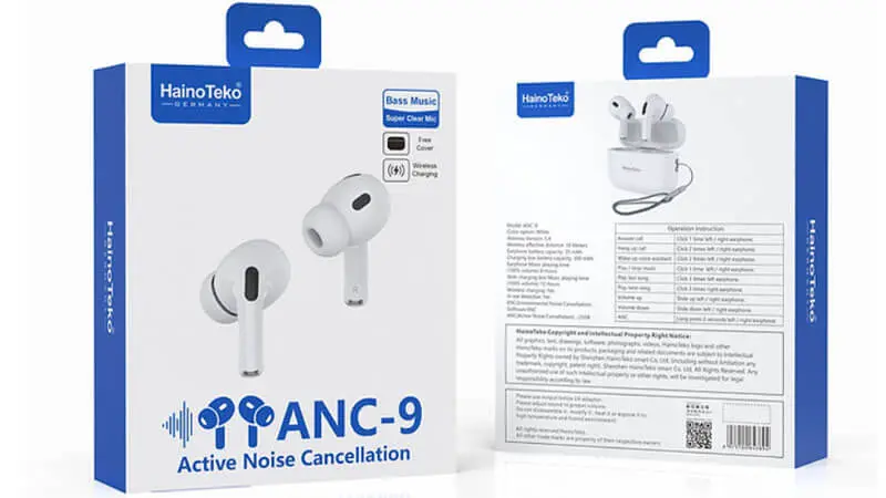 طراحی هندزفری بلوتوثی هاینو تکو مدل ANC-9