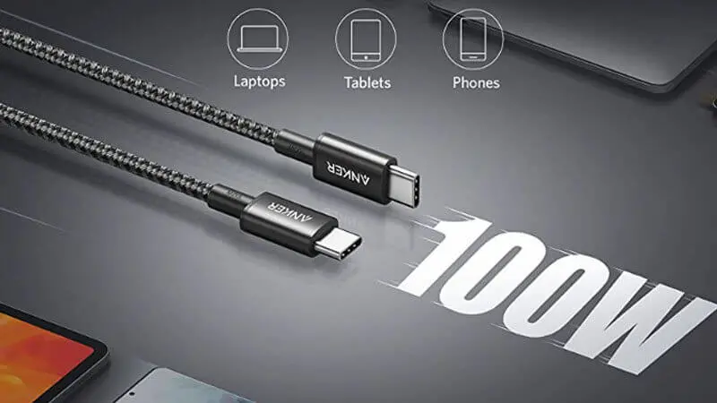 نقد و بررسی کابل شارژ USB-C to USB-C انکر مدل A8757 طول 180 سانتی متر توان 100 وات