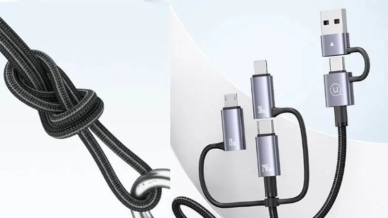 نقد و بررسی کابل شارژ 6in1 یوسمز مدل US-SJ738 با طول 2 متر توان 240 وات