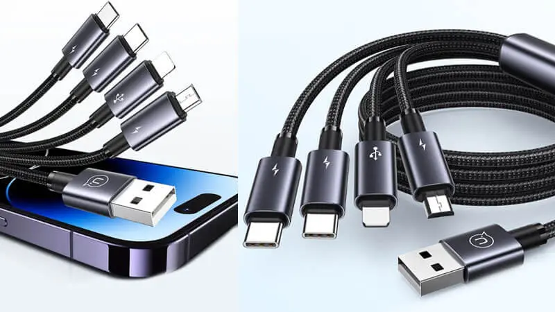 نقد و بررسی کابل شارژ 4in1 یوسمز مدل US-SJ739 با طول 1.2 متر