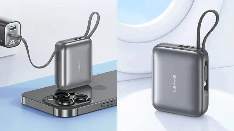 عملکرد پاوربانک یوسمز مدل US-CD240 ظرفیت 10000 میلیآمپر ساعت
