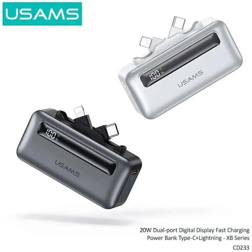 ظرفیت باتری و توان خروجی پاوربانک US-CD233