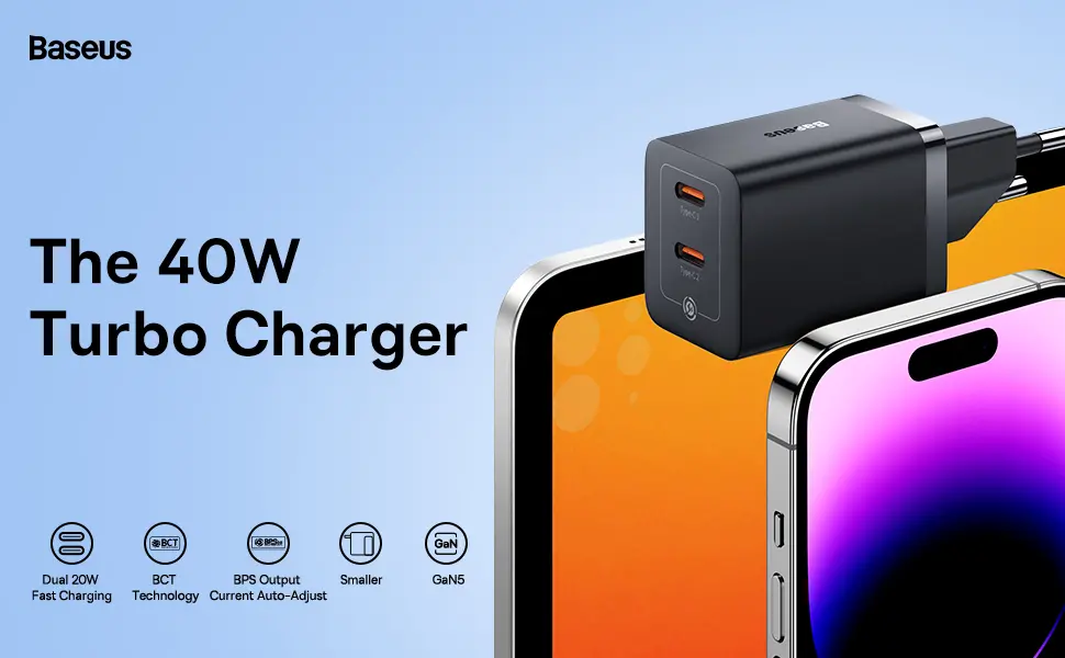 سرعت شارژ در شارژر باسئوس GaN5 Pro Fast Charger