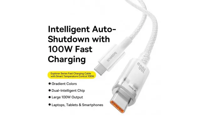 ویژگی های کابل شارژ باسئوس Explorer Series