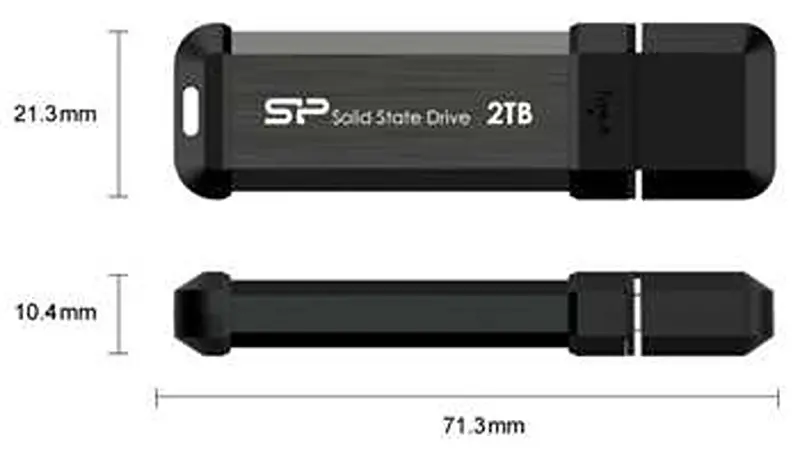 طول و عرض و ارتفاع در هارد سیلیکون پاور DS72 