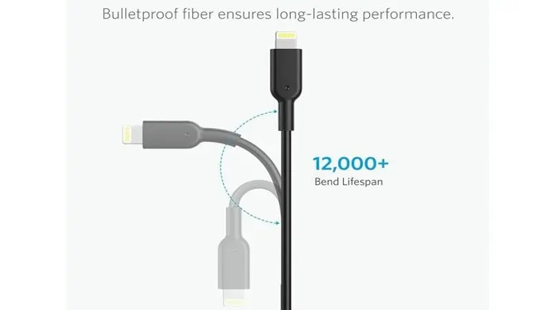 خم شدن کابل لایتنینگ انکر PowerLine II