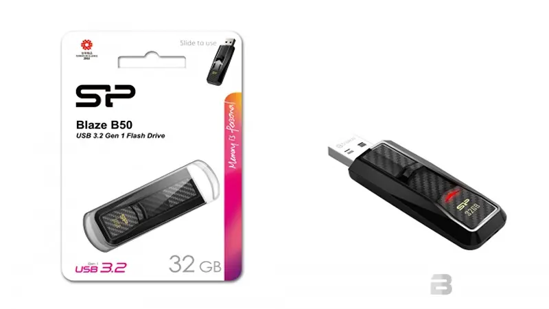 بسته بندی فلش مموری سیلیکون پاور Blaze B50