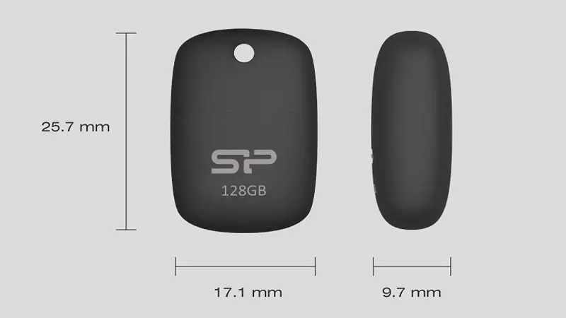 اندازه های فلش سیلیکون پاور Jewel J07 