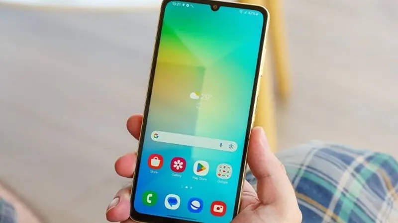 زاویه ای از صفحه نمایش Galaxy A06 5G