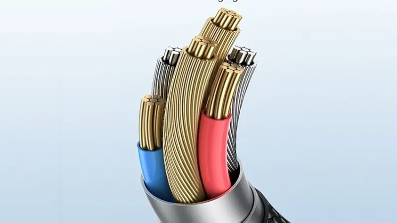 کیفیت و جنس سیم کابل شارژ 6in1 یوسمز US-SJ738