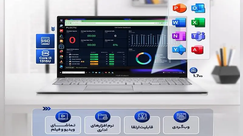 ویژگی های لپ تاپ ایسوس Vivobook F1504VA