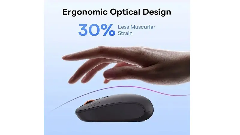 ارگونومی ماوس بی‌سیم باسئوس F01A مطابق حالت دست