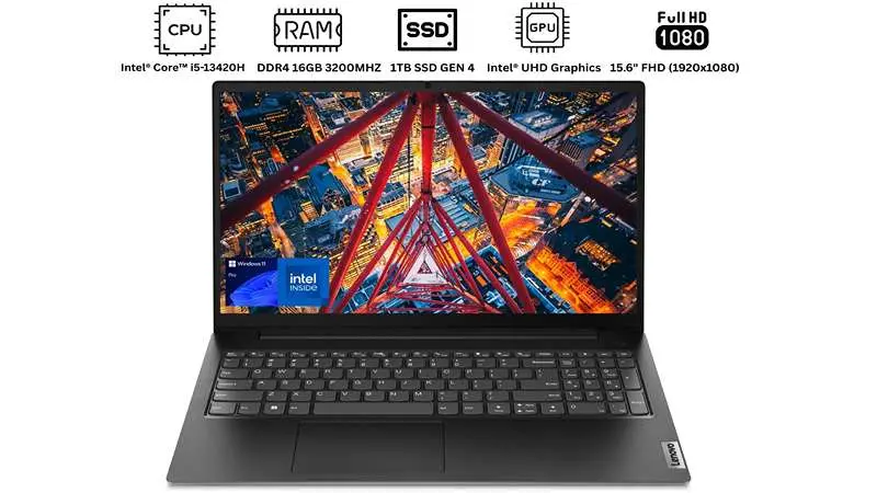 مشخصات فنی لپ‌تاپ Lenovo V15 G4 IRU در تصویر