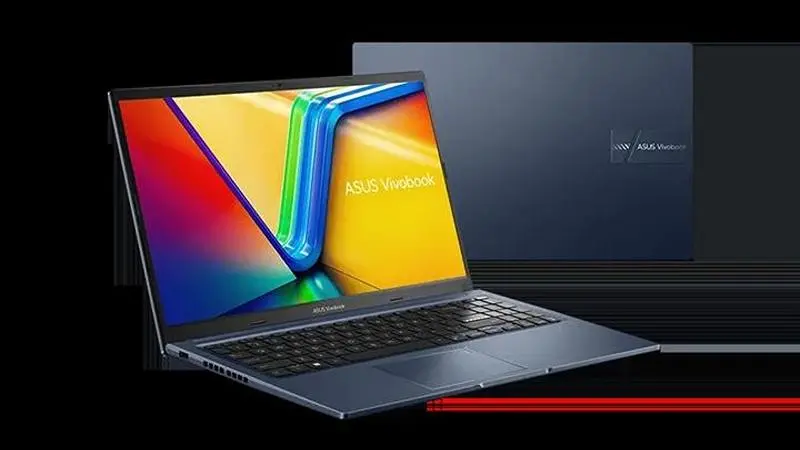 نمای باز شده و پشت لپ تاپ ایسوس Vivobook A1502VA-BQ1027