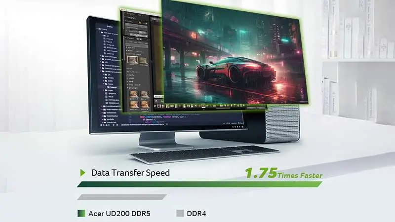 عملکرد و سرعت رم DDR5-4800 ایسر UD200