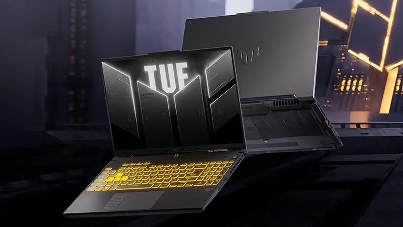 نمای پپشت و جلو ایسوس TUF Gaming F16