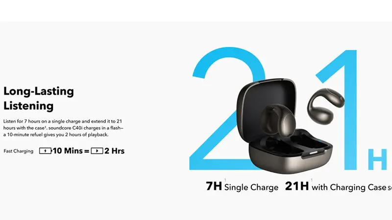 هندزفری بی‌ سیم انکر OpenEar SoundCore C40i