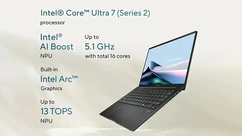 ویژگی های لپ تاپ ایسوس Zenbook 14 UX3405CA-U7512