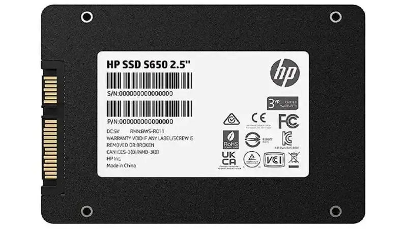 هارد SSD اچ پی S650 برای استفاده روزمره