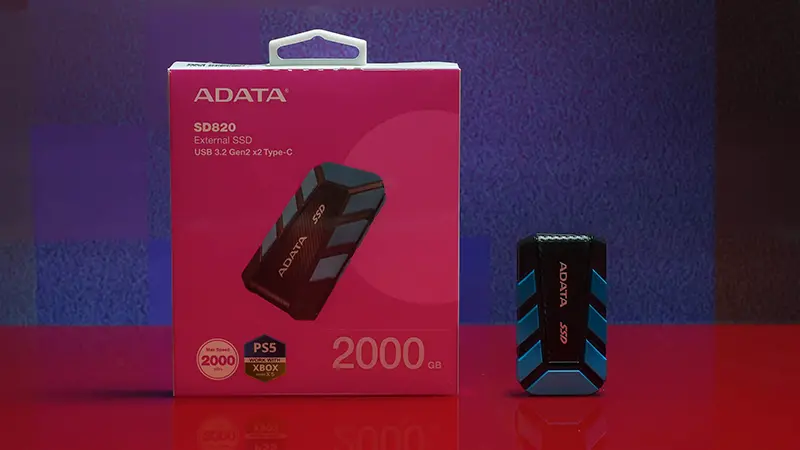 بسته بندی هارد اکسترنال Adata SD820 USB 3.2