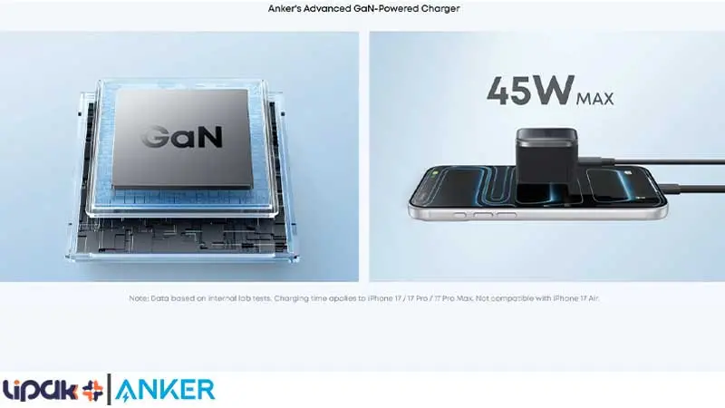 شارژر انکر مدل Nano Charger B2692 با توان 45 وات به همراه کابل Type-C