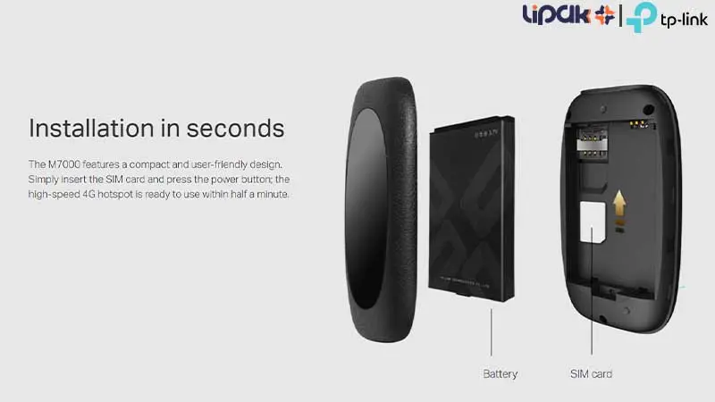 مودم 4G بی سيم و قابل حمل تی پی-لينک مدل M7000