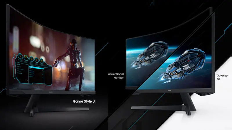 مانیتور Samsung Odyssey G5 34 inc از زوایای مختلف