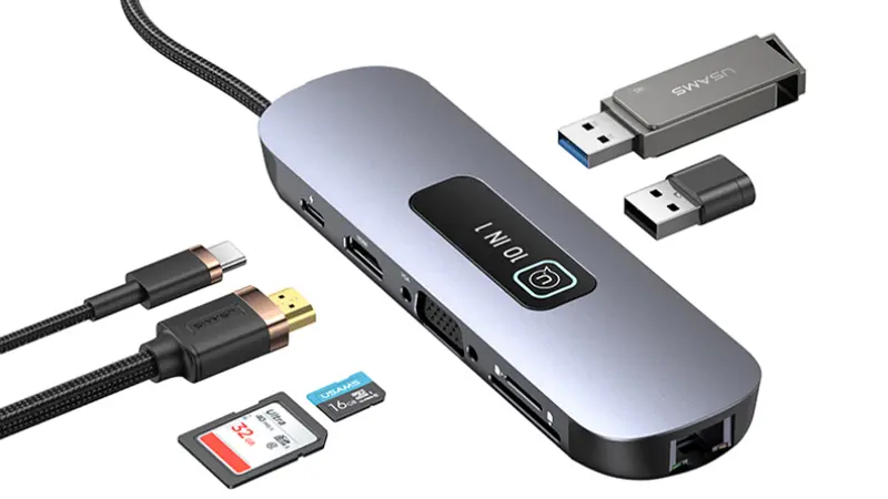 اتصالات هاب 10 پورت Type-C یوسمز US-SJ644