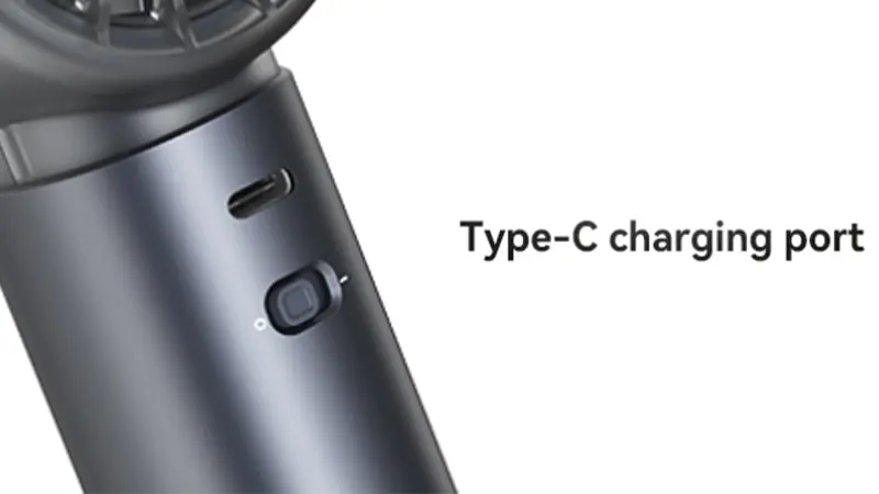 پورت Type-C برای شارژ پنکه شارژی یوسمزLU03