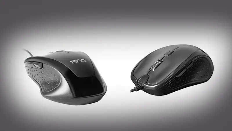 عکس زاویه کنار و پشت ماوس تسکو TM 304